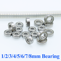 Miniature Bearing 4x8x3 5x8x2 5x10x4 6x12x4 8x12x3.5 686 608 623 626ZZ RC Car Deep Groove Ball Small Double Metal Seal Bearings