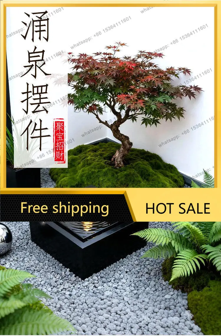 FG17Villa balcony stainless steel finished fish pond outdoor courtyard circulating water ornament gushing spring