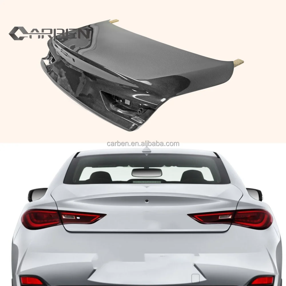 

Car Body Kit Rear Tail Trunk for Infiniti Q60 Coupe 2018+ OE Style Carbon Fiber Rear Trunk Boot Lid Cover