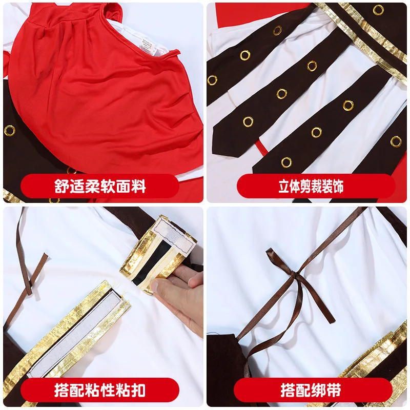 أزياء الملك والأمير للأطفال، أزياء المحارب الروماني والجندي، أزياء الأداء المسرحي، ومجموعات تنكرية للأولاد #6