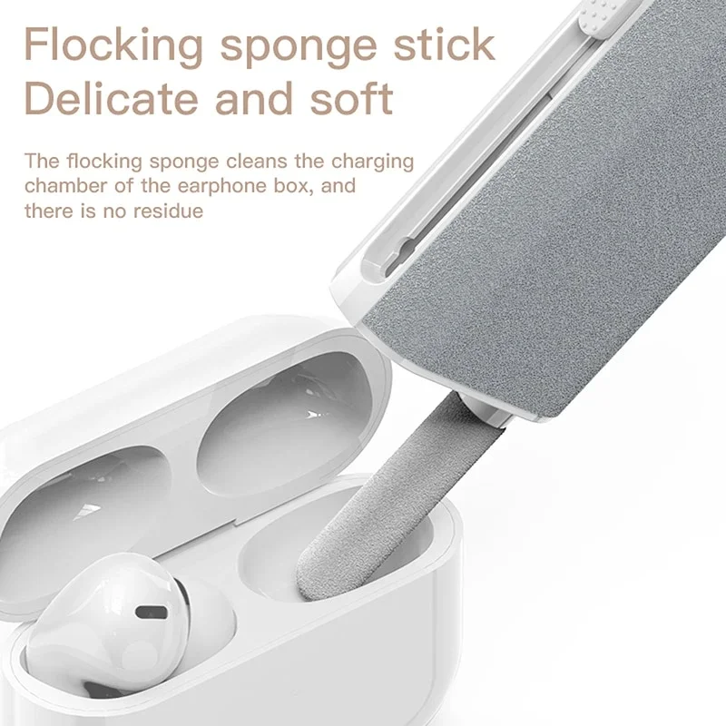 Multifunctional Headphone Cleaning Pen Kit for iPhone Airpods Cleaning Kit Apple iPhone PC Screen Integrated Cleaning Brush Kit image 4