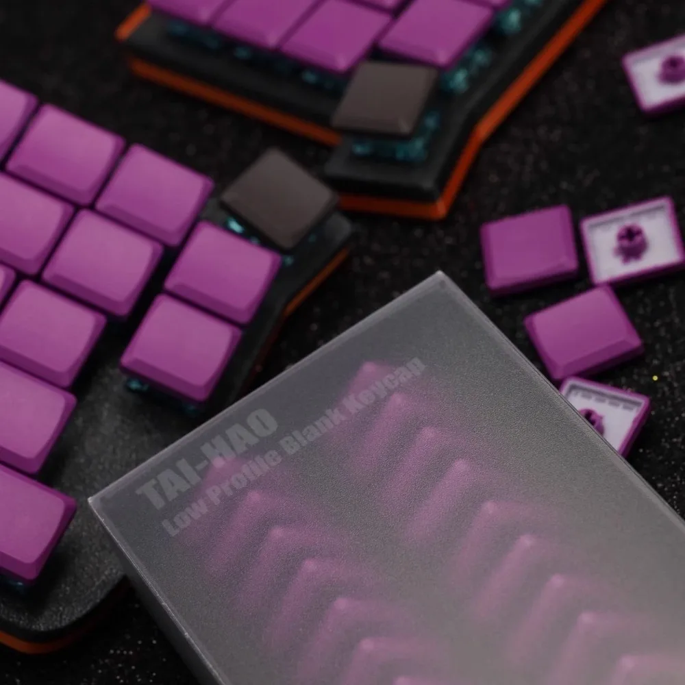 Taihao Choc Low Profile Keycaps THT 1U MX Cherry Artisan Key Caps สําหรับคีย์บอร์ดอุปกรณ์เสริมสําหรับเล่นเกมจุดสีเทา Keycap