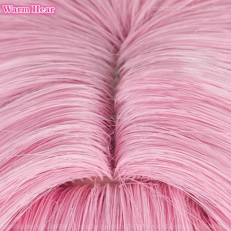 後藤一人合成 80 センチメートルピーチピンクコスプレアニメヘアピン耐熱髪パーティー女性かつら + ウィッグキャップ