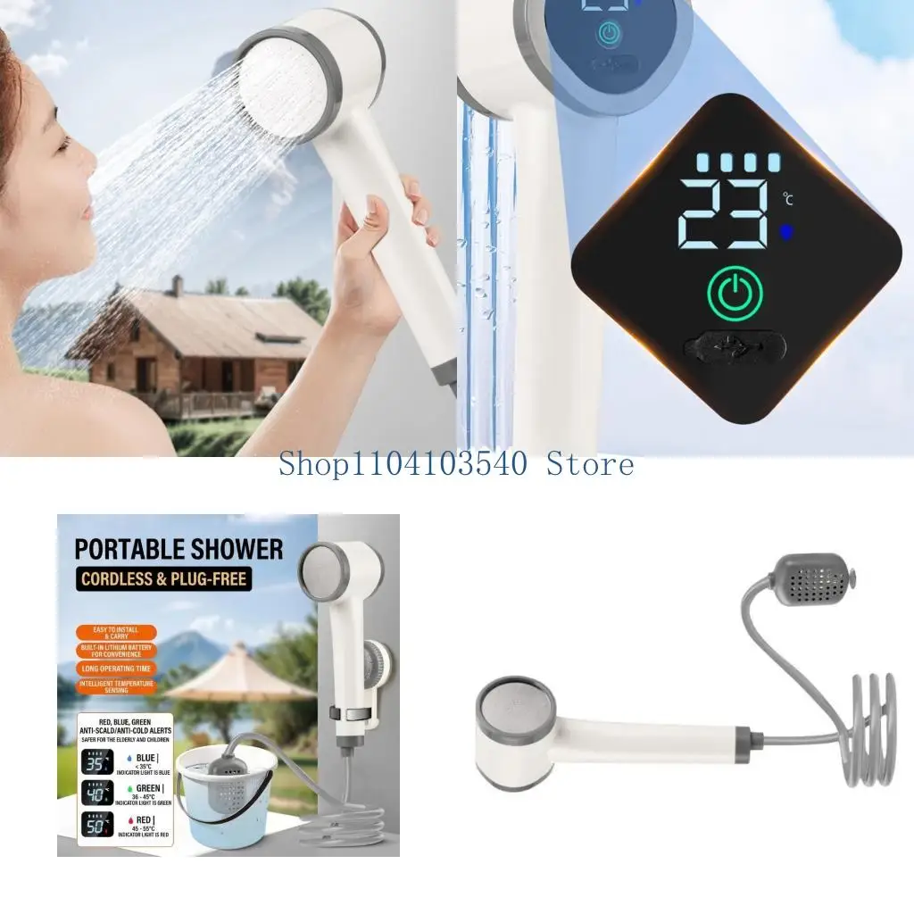 

02DC Innovative Camping Shower System with LED Screen & Reliable Battery Operation