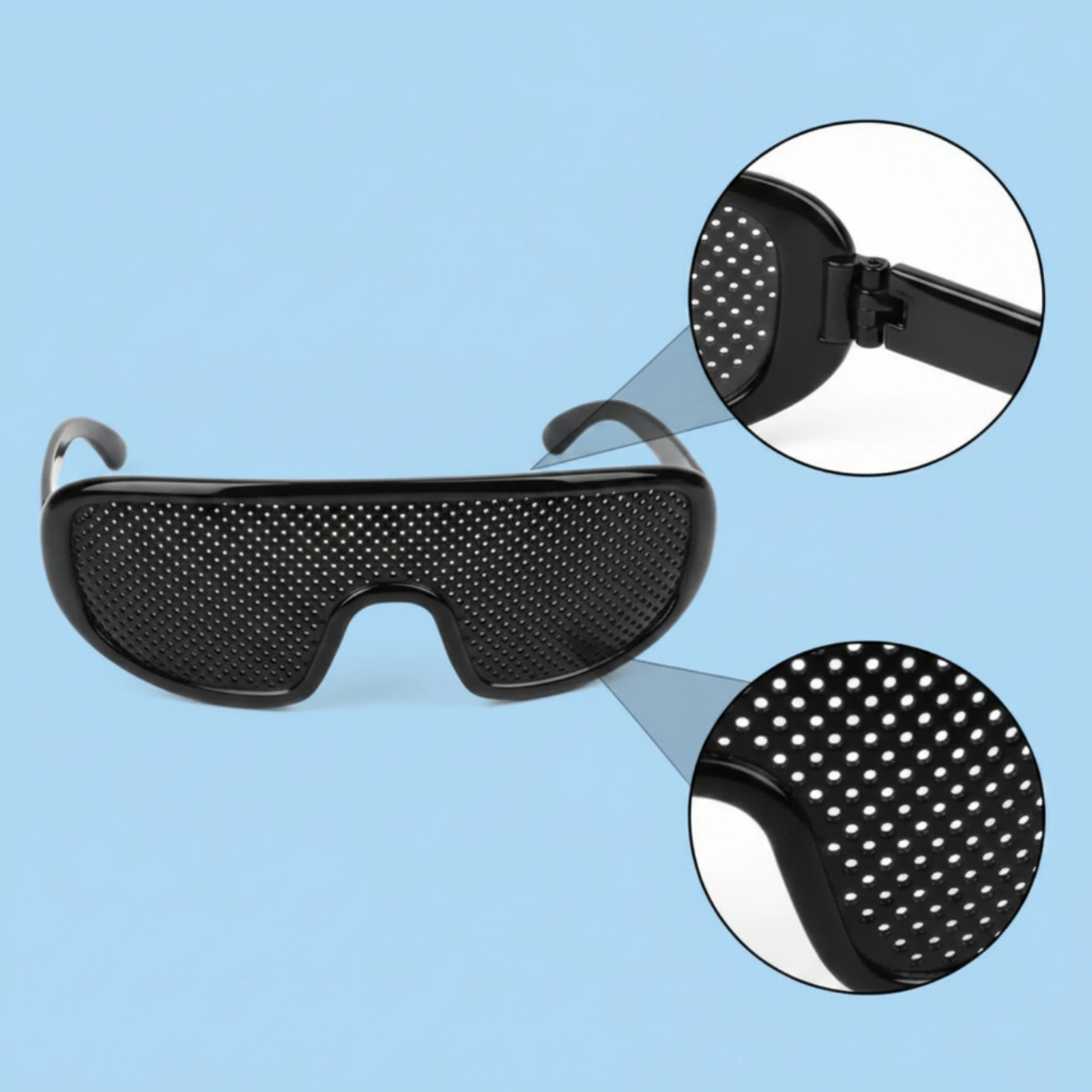 Wraparound Perforated Glasses Lightweight Perforated Glasses with Resin Frame for Adults, Eye Training, Home Practice