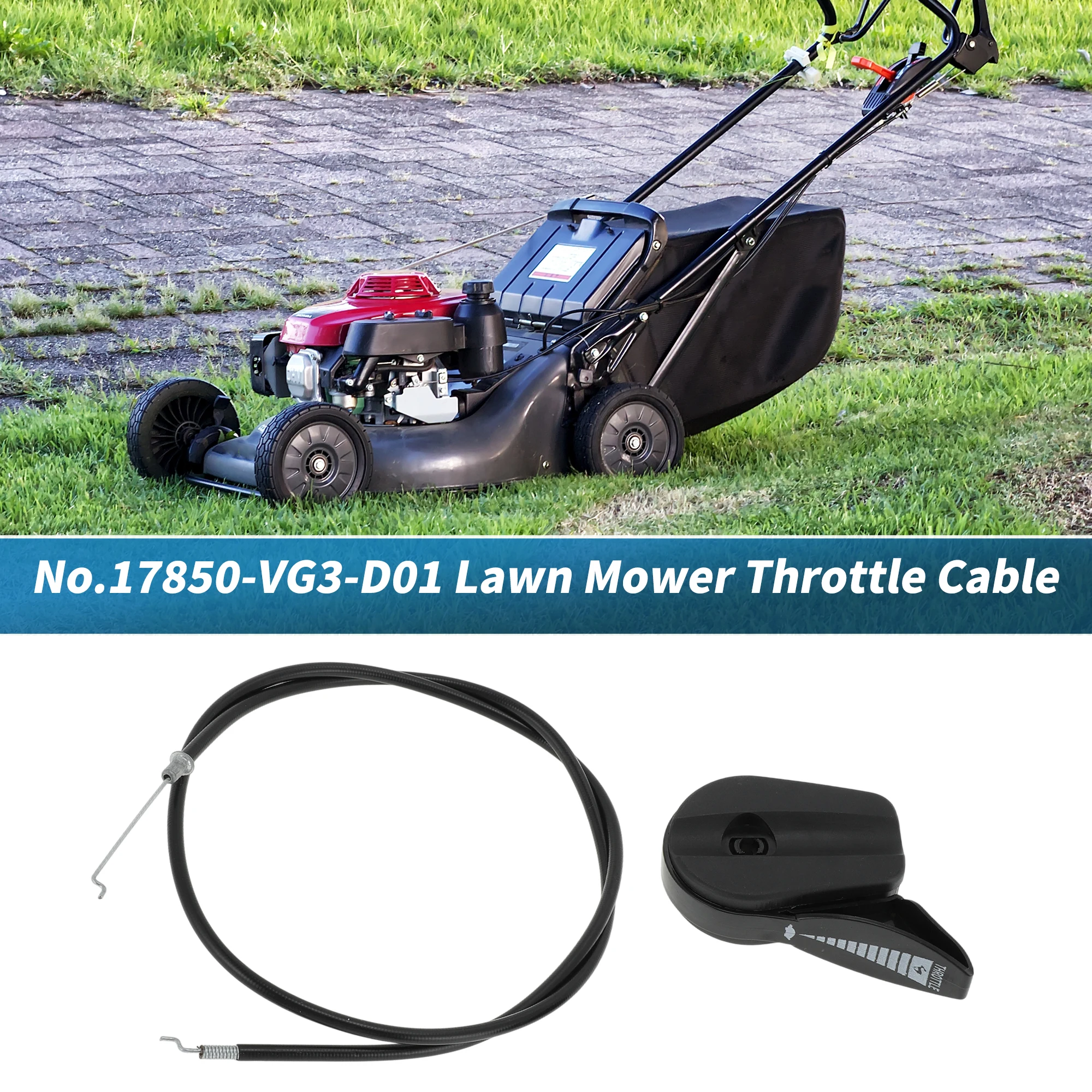 UXCELL No.17850-VG3-D01 Lawn Mower Throttle Cable for Honda HRR216K2 HRR216K3 HRS216K1