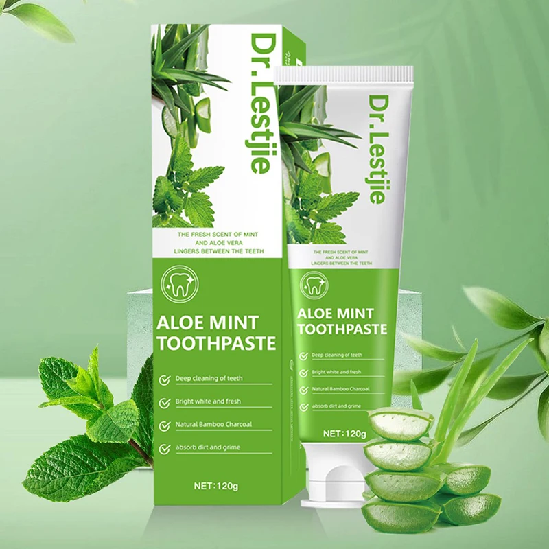 Aloe Vera Toothpaste Freshens Breath Removes Tartar Whitens Teeth Brightens Tooth Colour Enhances Teeth Aesthetics