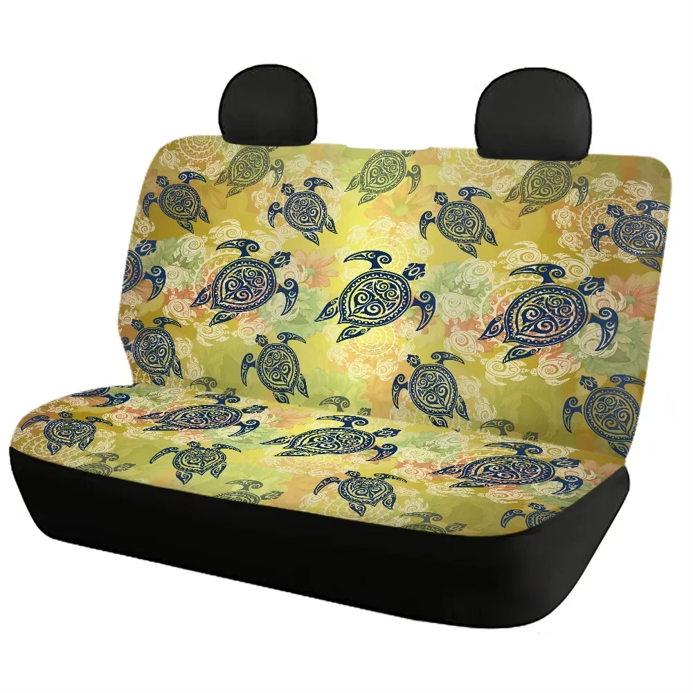 Cute Turtle Pattern Car Seat Cover Set Soft Elastic Front and Back Car Seat Covers Durable Comfortable Auto Interior Seat Cover