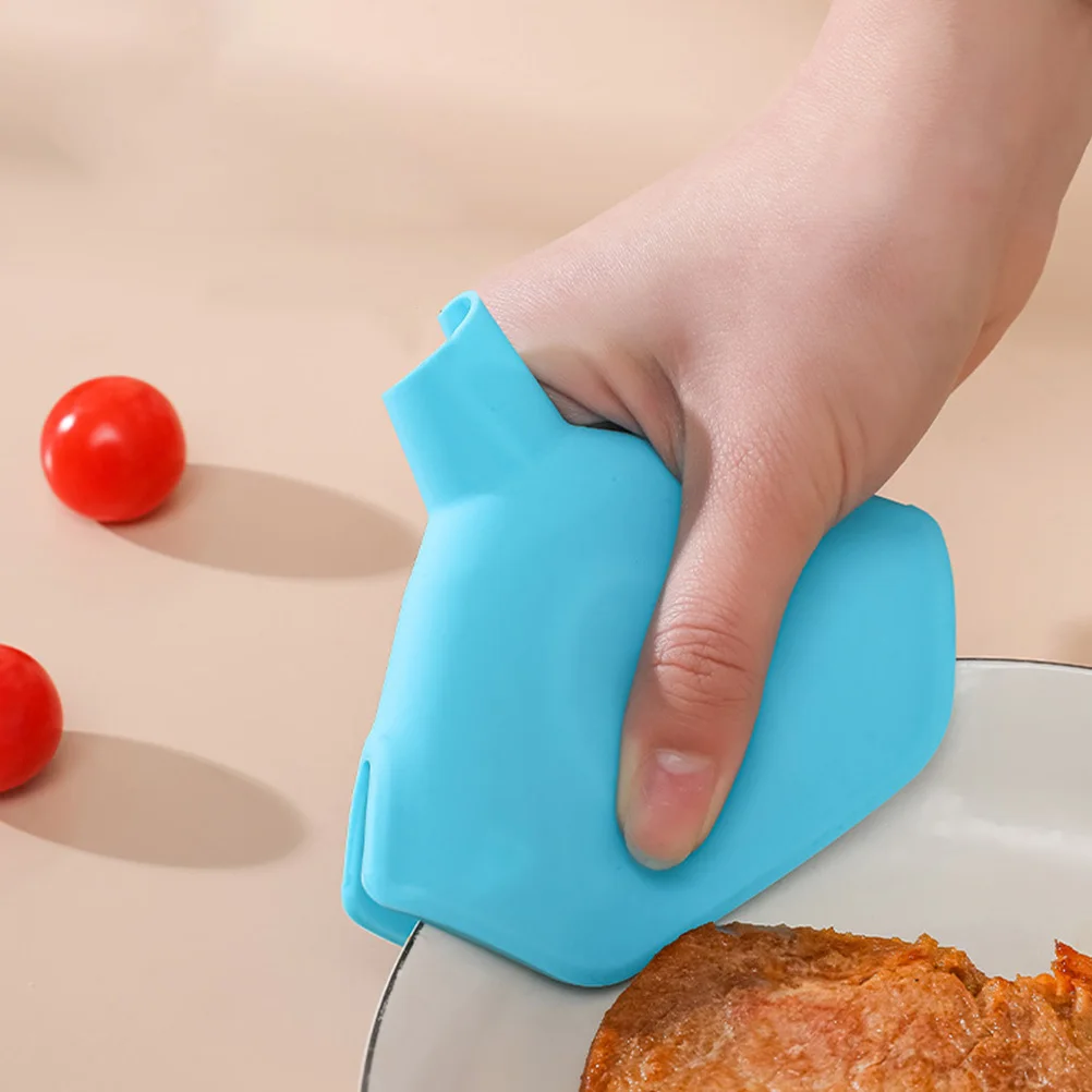 

2Pcs Silicone Clamp Pot Lid Holder Heat Resistant Anti Scalding Silicone Pot Lid Cover Cover Kitchen Gadget Funnel Mitt