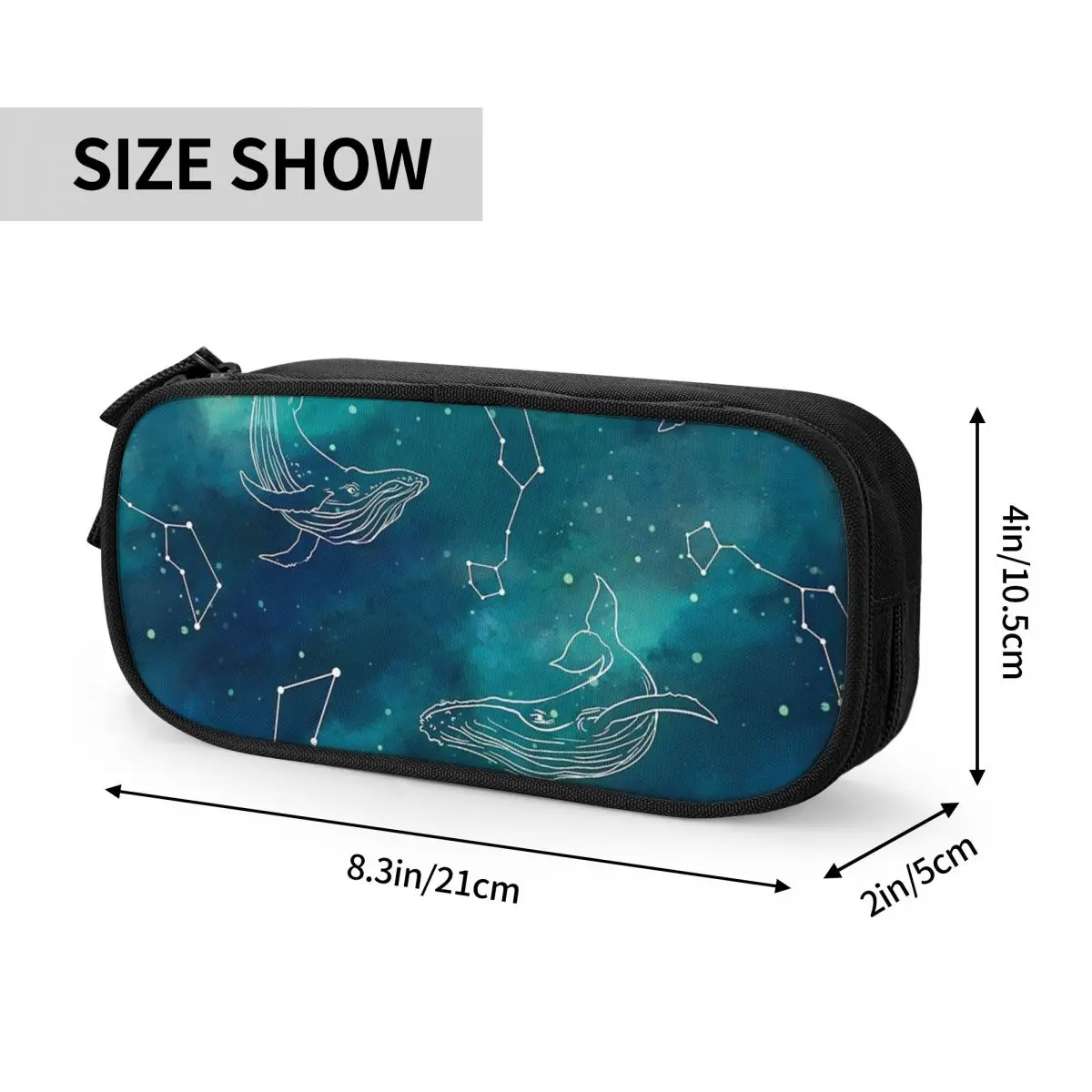 Galaxy Whale Stars Night Sky astucci matite Space Fantasy Pencilcases portapenne per bambini grandi sacchetti di matita di stoccaggio cancelleria