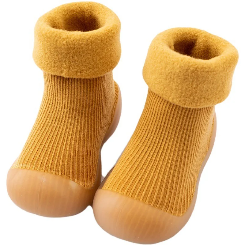 Baby Floor Socks Autumn and Winter Warm Thick Soft Rubber Non-slip Boys and Girls Indoor and Outdoor 0-2 Years Old Toddler Shoes