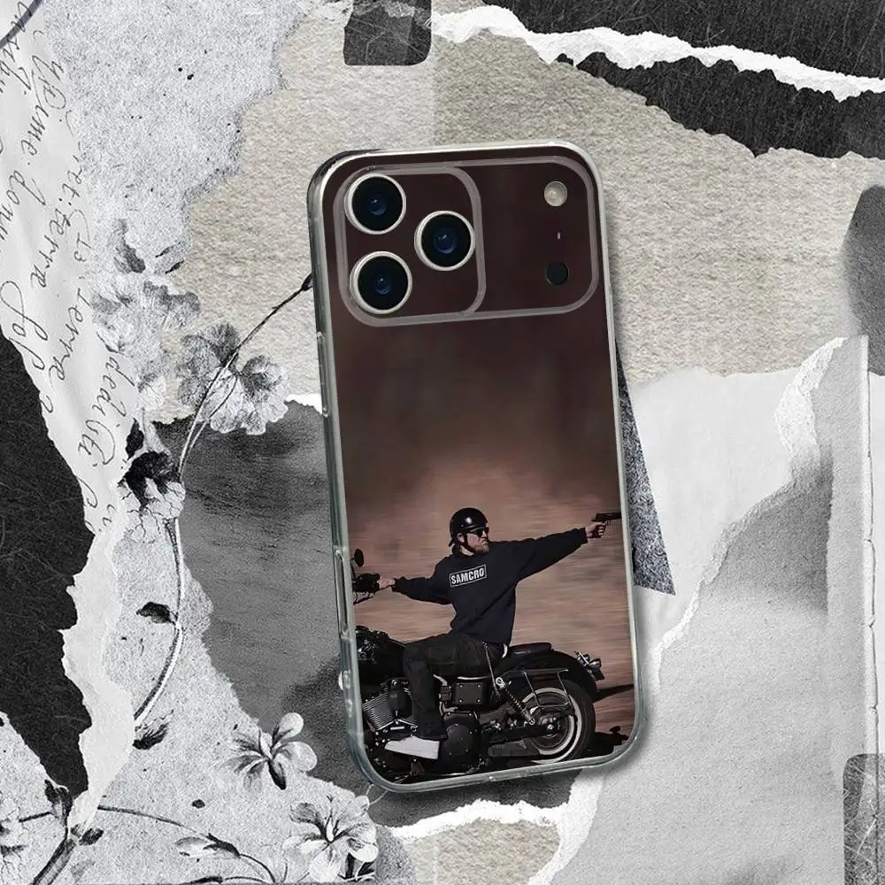 Чехол для телефона S-Sons Of A-AnarchyS Mayans для iPhone 17,16,15,14,13,12,11 Pro,Max,Plus,X,XS,XR,SE4,E Mini, прозрачный мягкий чехол