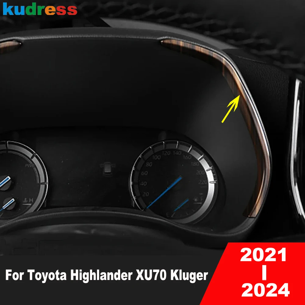 

Для Toyota Highlander XU70 Kluger Hybrid 2021-2023 2024, углеродное волокно, крышка приборной панели автомобиля, накладка, аксессуары для интерьера