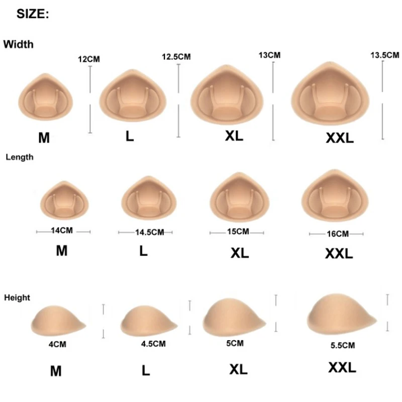 1 Pair Realistic Strap Sponge Breast Forms Fake Boobs Enhancer Bra Padding Inserts For Swimsuits Crossdresser  Cosplay