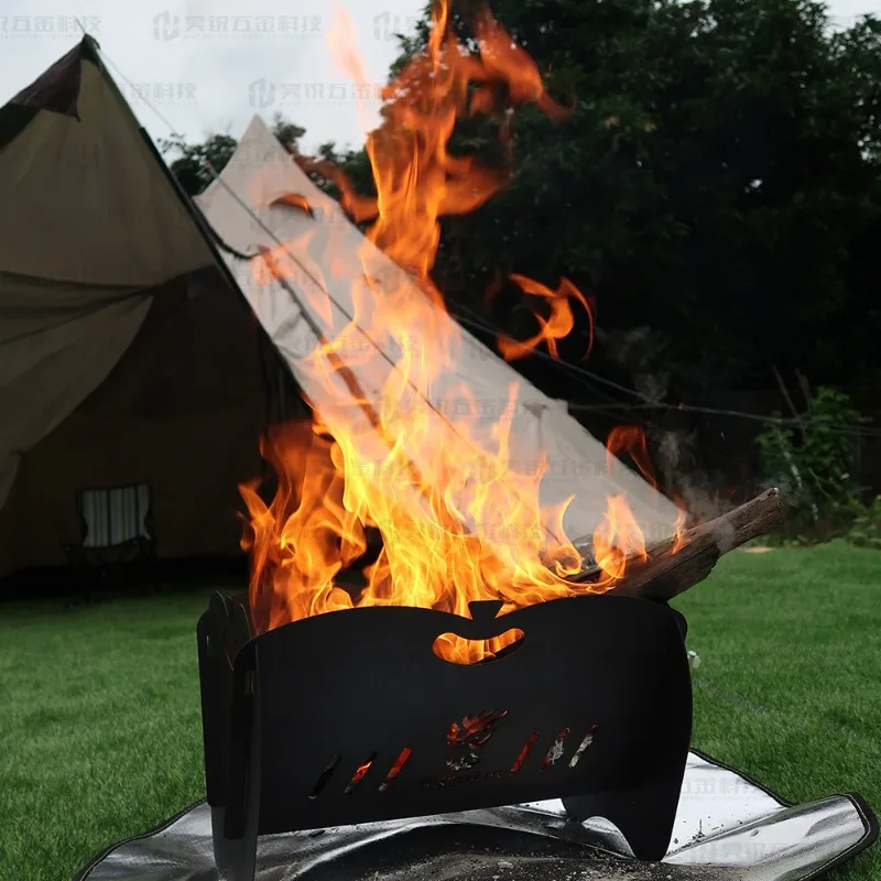 Camping campfire folding portable storage outdoor fire courtyard brazier cross-border