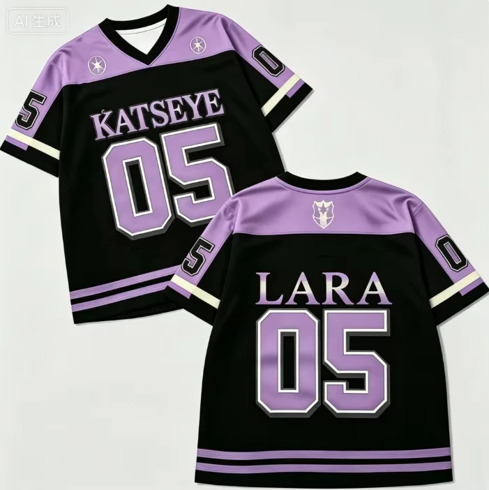 Y2K Jersey Top KPOP Inspired Retro Graphic T-Shirt Loose Fit Concert Fan Support Suitable for Both Adults and Children