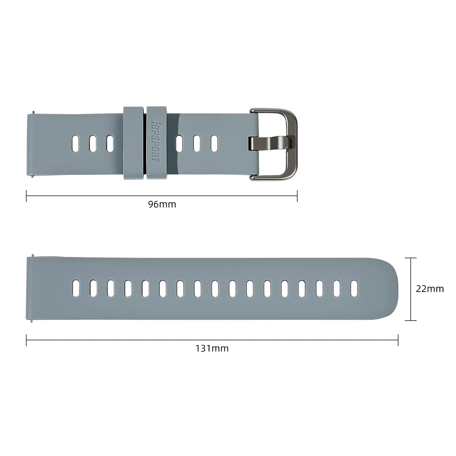 IGPSPORT Uhrenarmband aus Silikon, wasserdicht, schweißbeständig, für 22-mm-Uhren und Garmin Fenix 6 7 8 TACTIX 8, Epix Pro G2 – Detail 4