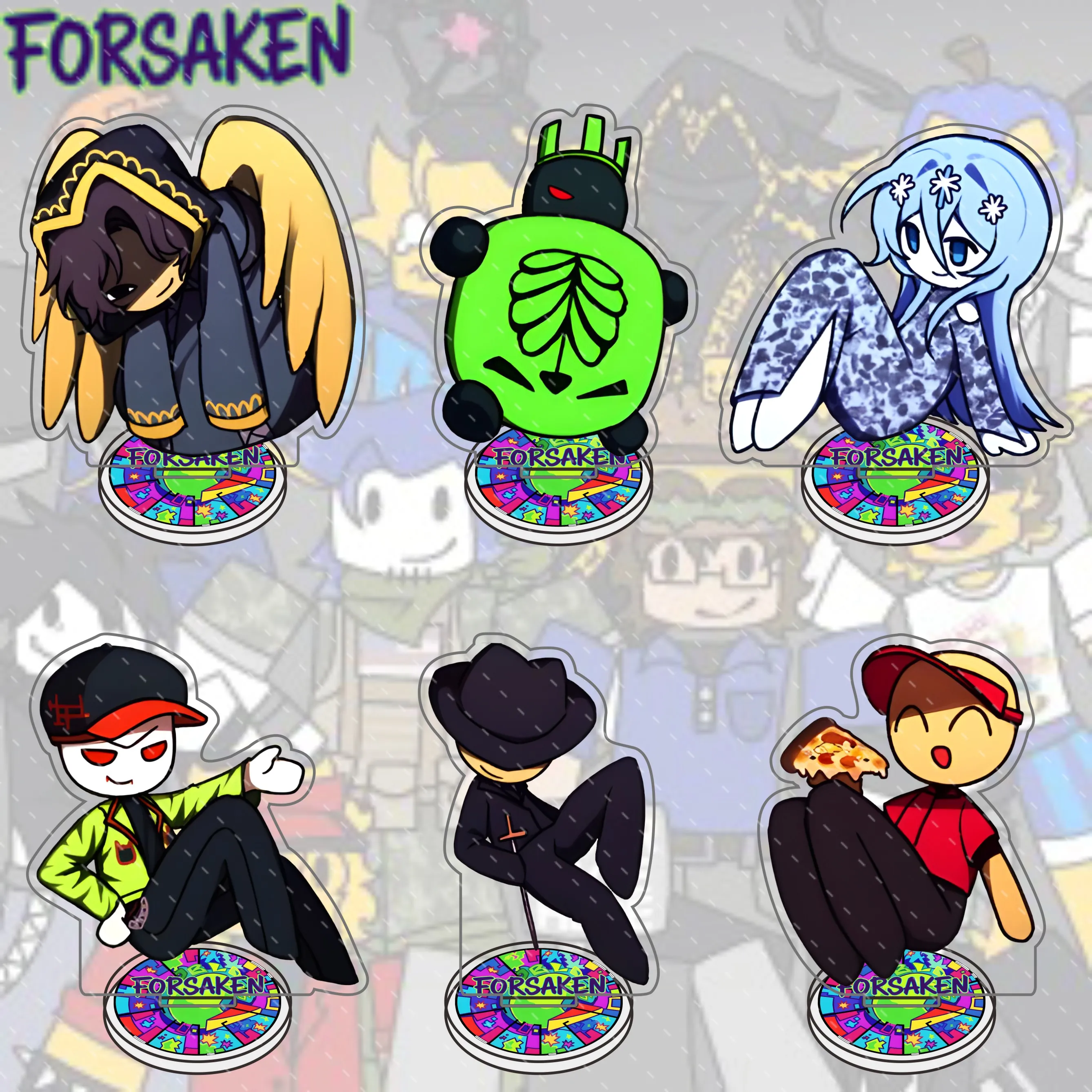 Forsaken الاكريليك المدرسة 10 سنتيمتر لعبة ضيف 1337 Noob Shedletsky جون دو c00lkidd إليوت تشيبي الألعاب هدية سطح المكتب الحلي #1