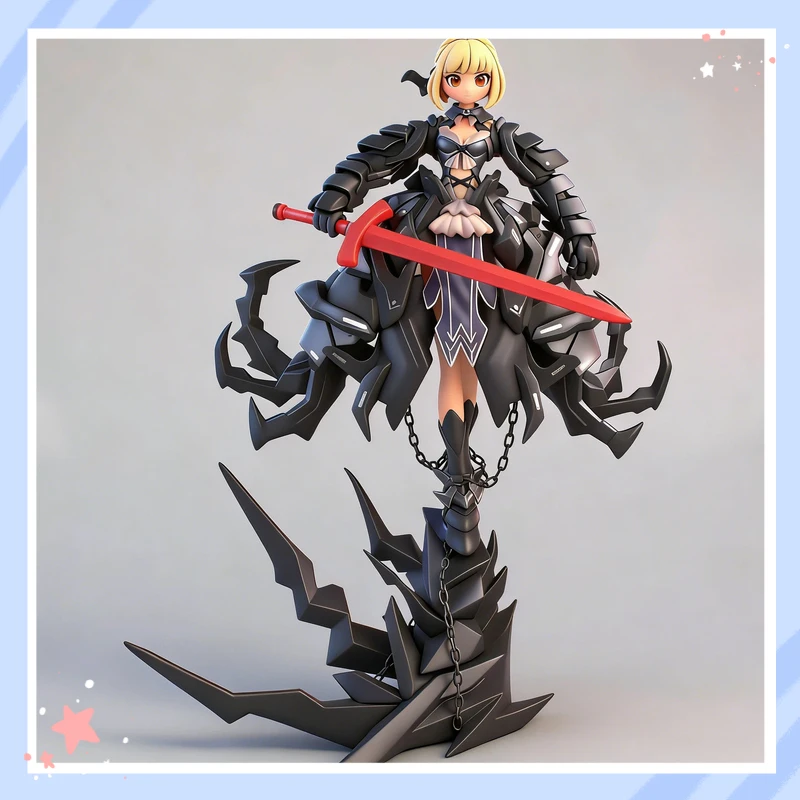 

Anime Fate Grand Order FGO 1st Edition Alter Saber Holding Sword Standing Pose Boxed Collectible Action Figure Model