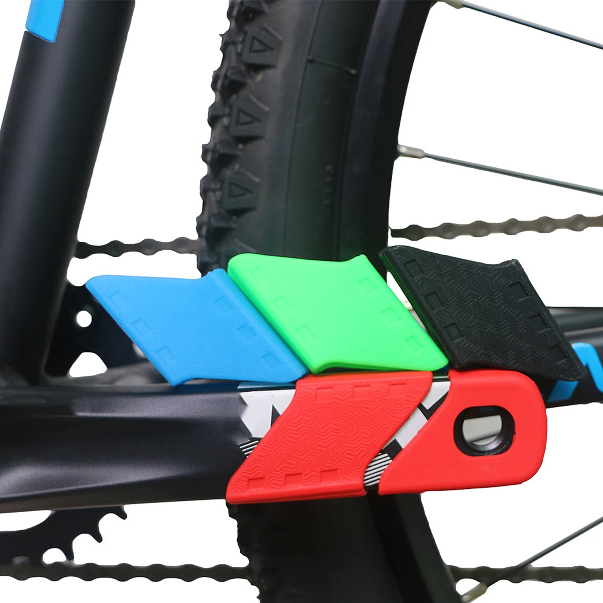 

4pcs Crank Protector Silicone Sleeve Bike Crankset Cover Durable Shockproof Oil Resistant Universal Fit Mountain Road Bikes Red