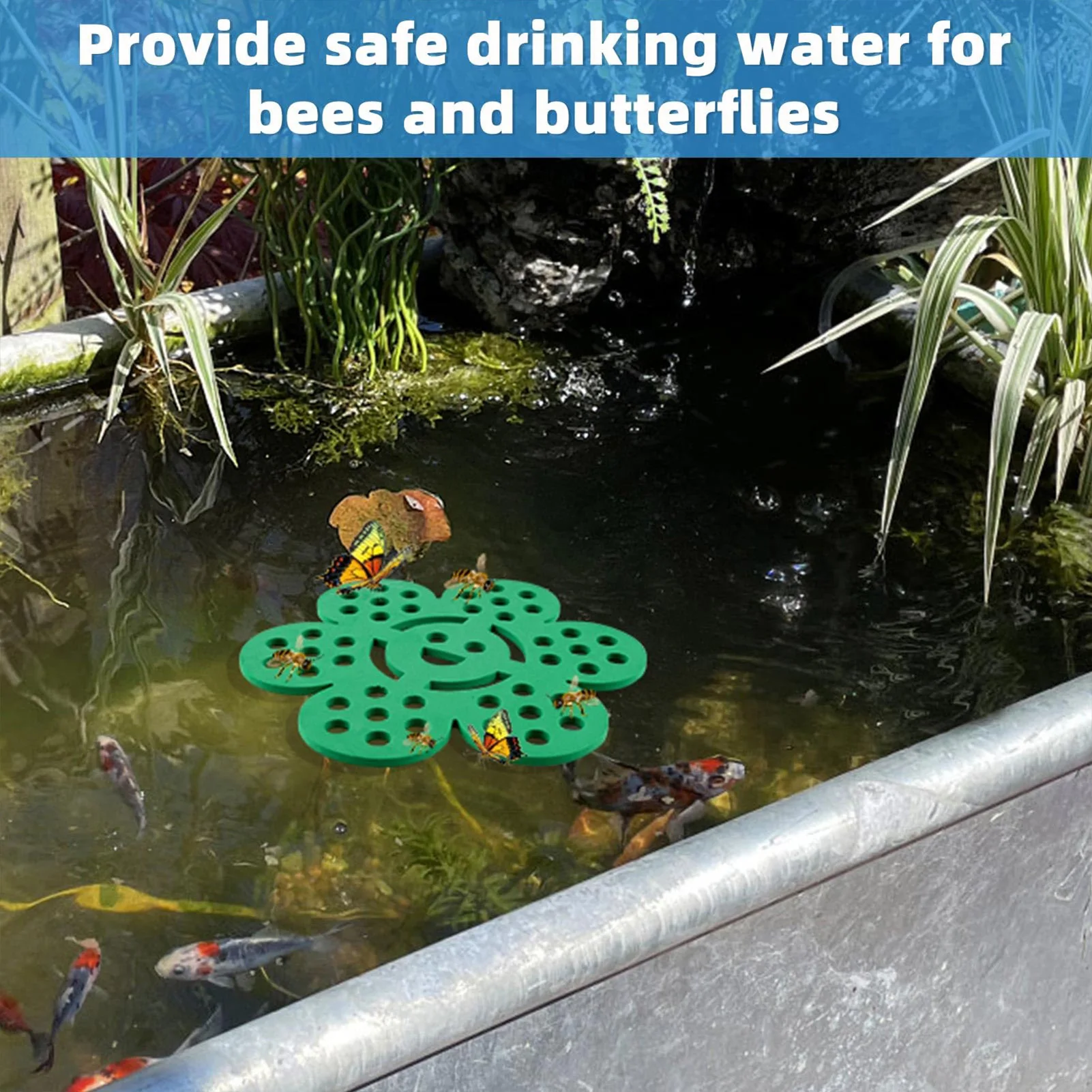 

Bee Drinking Fountain Porous Water Feeder Bee Keeping Supplies Suitable for Garden Pond Decoration