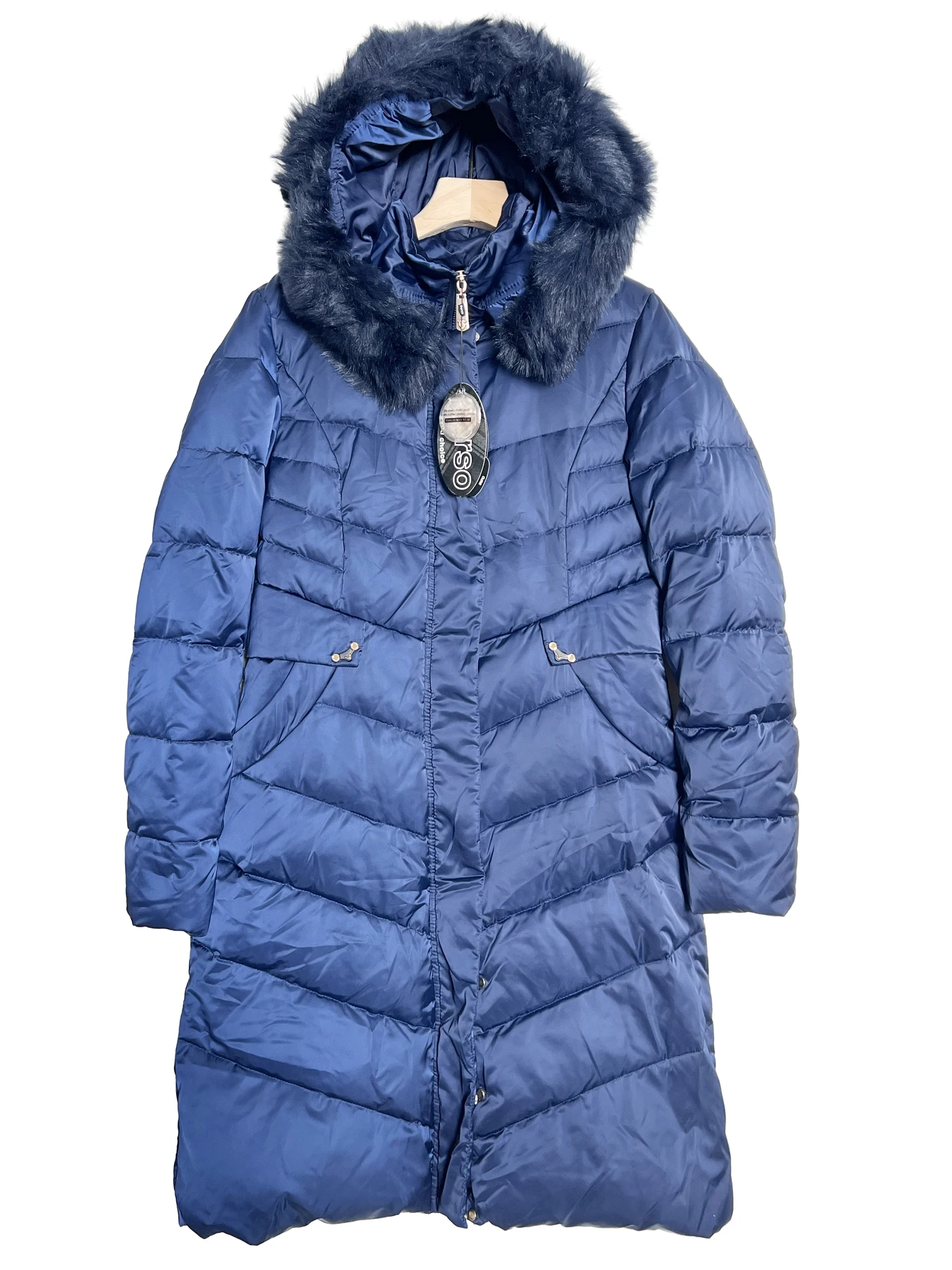 

Thiened Long Single Cotton down Jaet ort Padded Warm Winter Women's Straight Cut Sve Long Zipper Color Coat