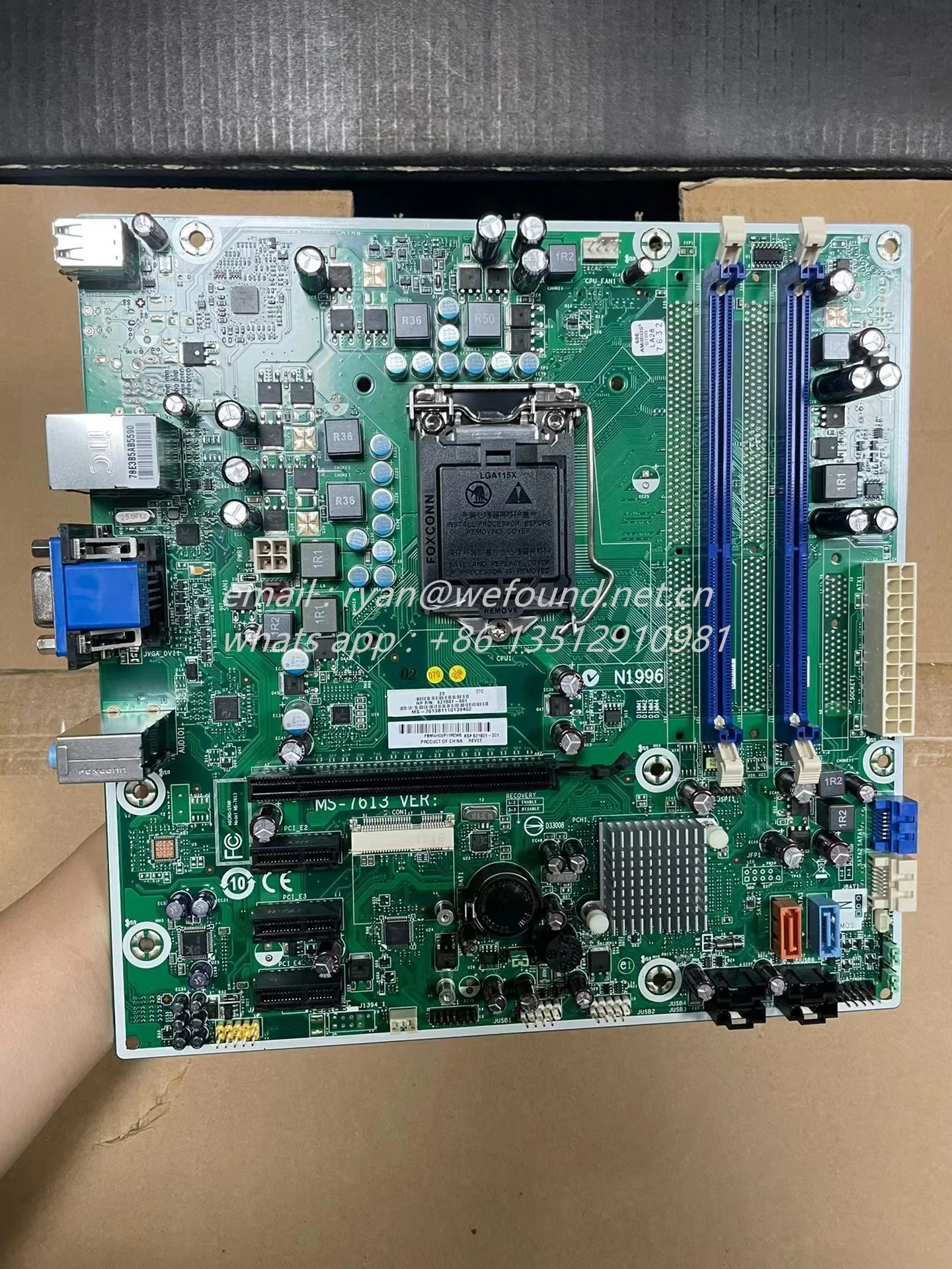 

621801-001 MS7613 MS-7613 for HP Desktop PC Motherboard