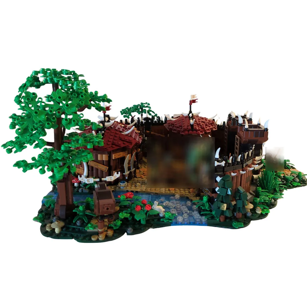 3214PCS MOC Foresta primitiva Orco Tribe Modello di edificio Blocchi di costruzione FAI DA TE Assemblaggio modulare Giocattolo per bambini Regalo di compleanno del ragazzo