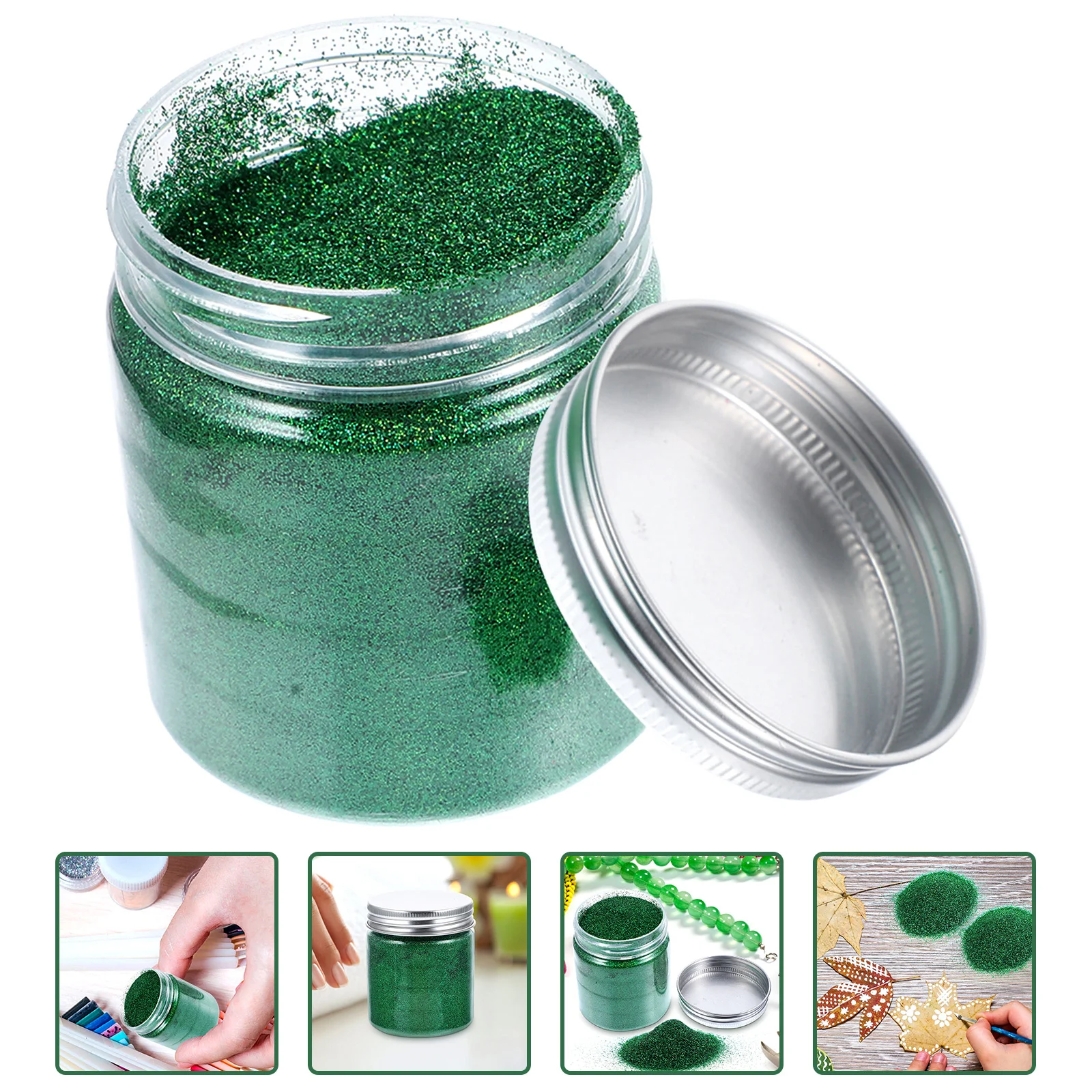 

1 Bottle Green Fine Glitter Powder Dust for Nail Art Craft Epoxy Resin Phone Case Painting Makeup Body Decoration