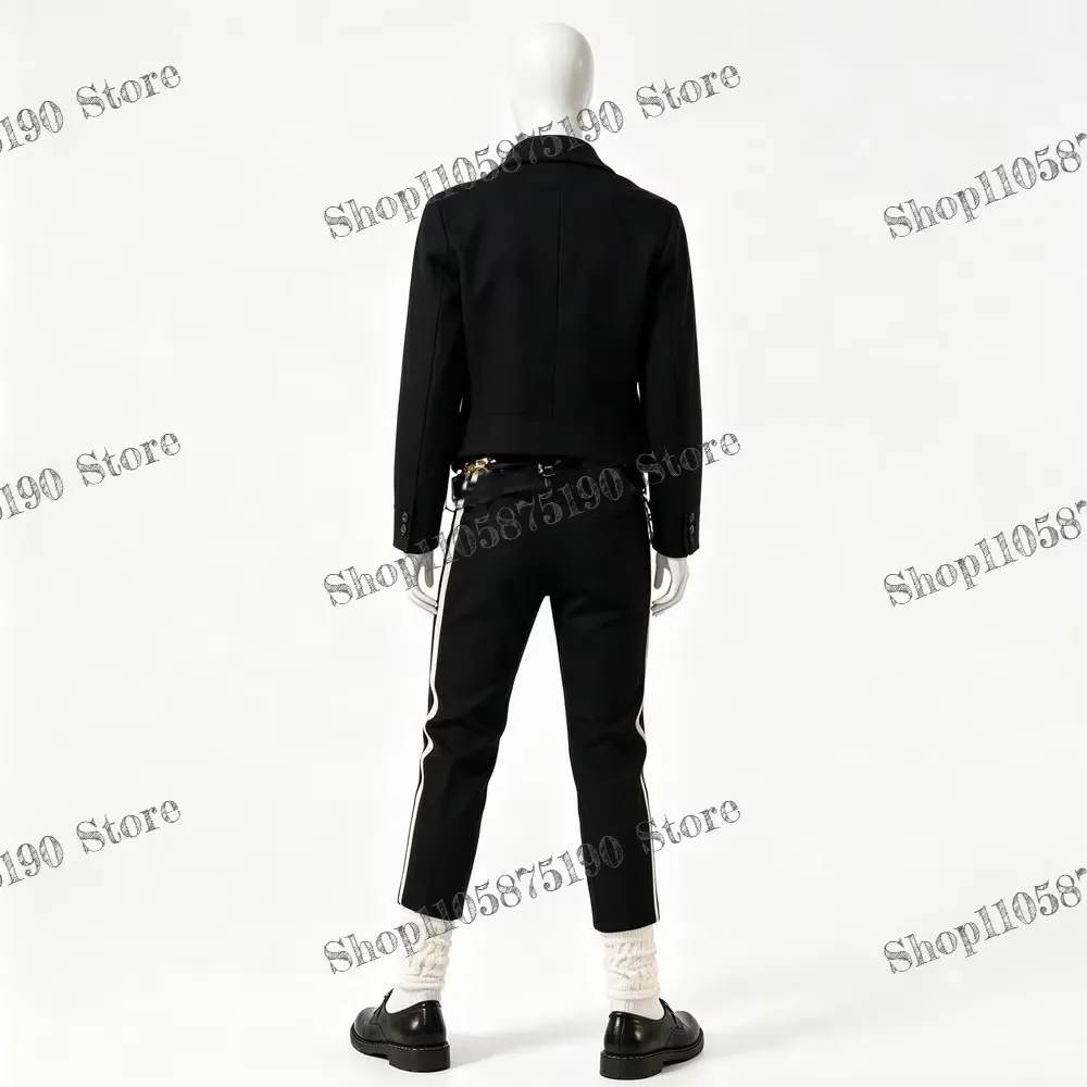 Michael Jackson Cosplay Costume Bad World Tour Punk Performance Jacket Pants Tops Accessories Full Set Stars Impersonator Outfit