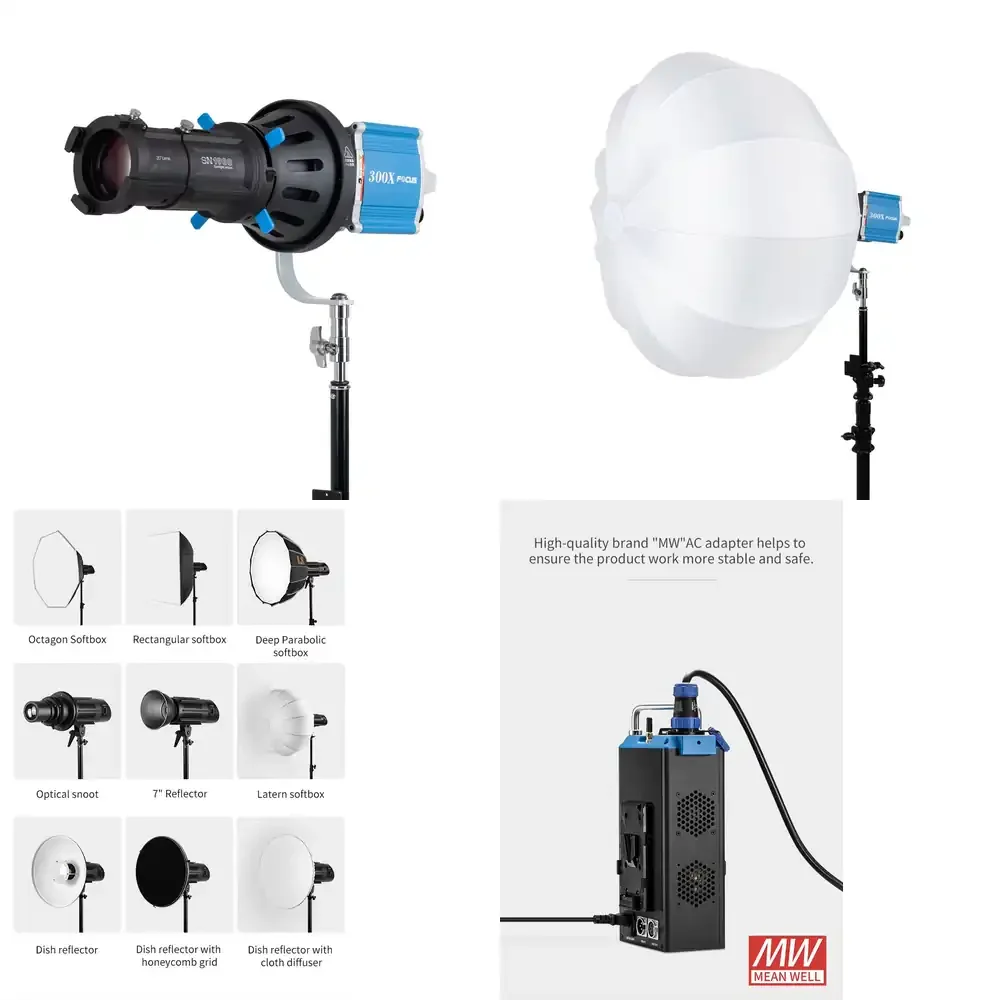 

LS300X 2700K- 6500K Bowens Mount LED Video Fill Light With Remote Control for Studio Photo Video Photography