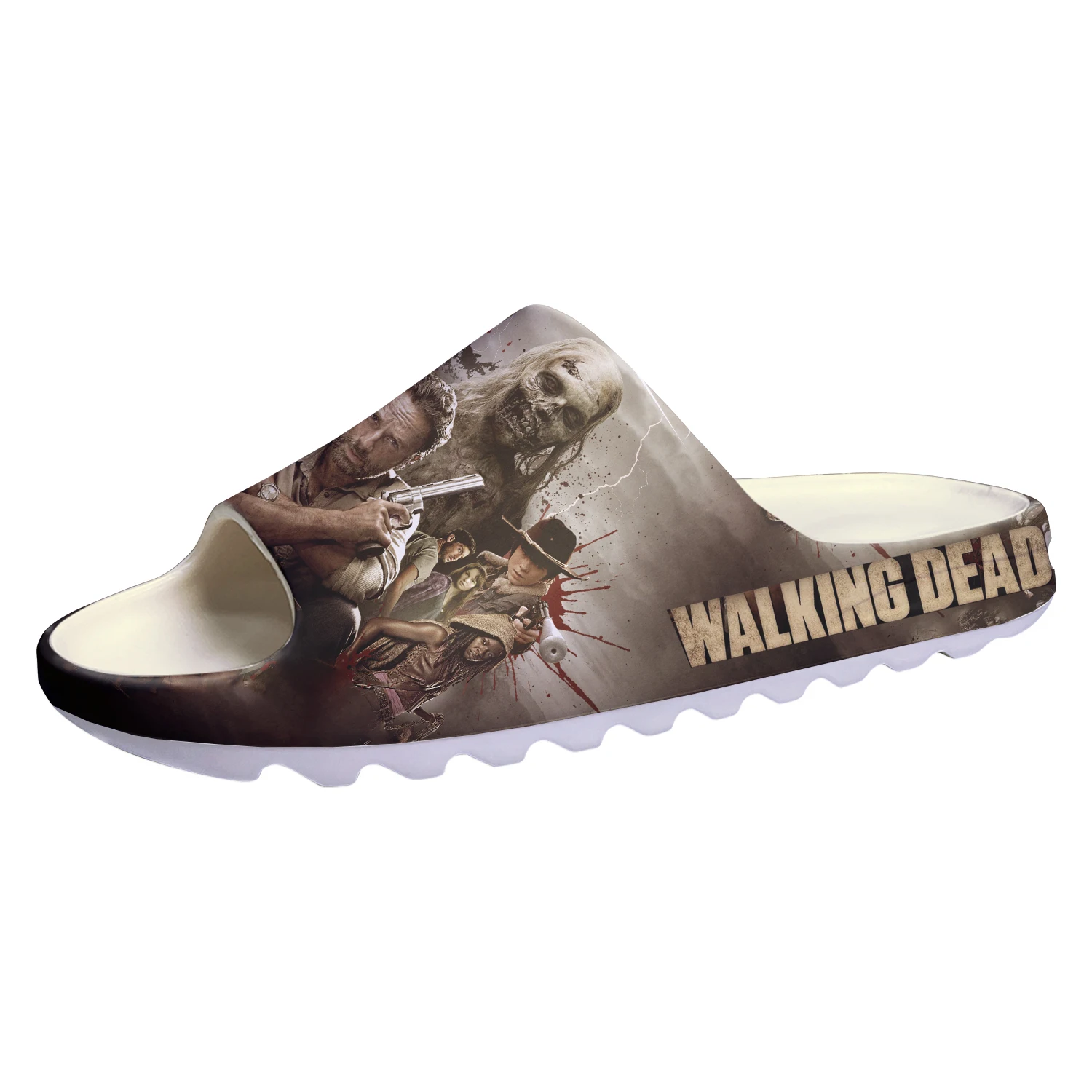 The Walking Dead Horror Soft Sole Sllipers Home Clogs Customized Step On Water Shoes Mens Womens Teenager Step in Sandals