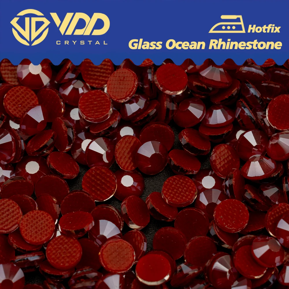VDD 394 R.H Ruby SS6-SS30 Hot-Fix Glass Rhinestones Crystal Flatback Strass Stones For DIY Crafts Clothes Garment Accessories