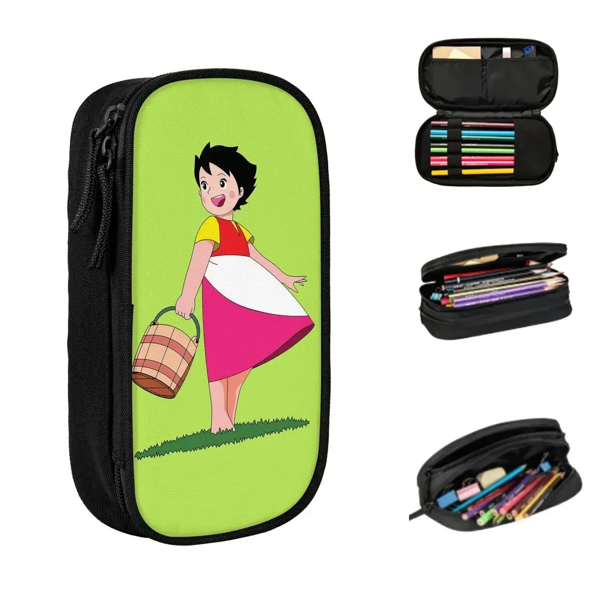 

Happy Heidi Pencil Cases Large Storage Pen Bags Pen Box Pencil Pouch For Boys Girls Students Stationery School Office