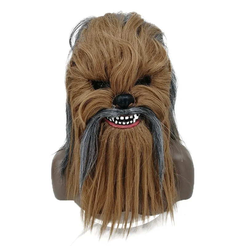 Chewbaca Mask Unisex Chewie Latex Mask Head Cover Halloween Party Cosplay Costume Accessories Props