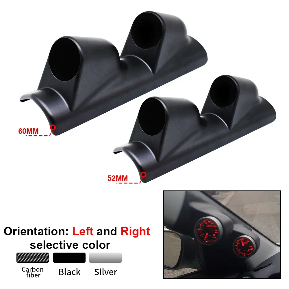 Universal 1‑2‑3 Hole A‑Pillar Gauge Holder Pod Black 52mm 60mm Left Right Hand Car Modified Instrument Accessories