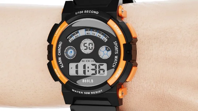 Socico Children's Watch Multi Functional Night Light Timing Sports Student Electronic Watch