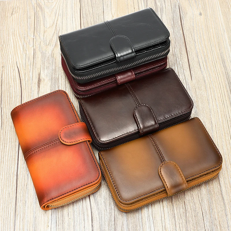 2026-new-genuine-leather-wallet-men's-vintage-rfid-blocking-zipper-wallets-large-capacity-credit-card-holder-long-purses