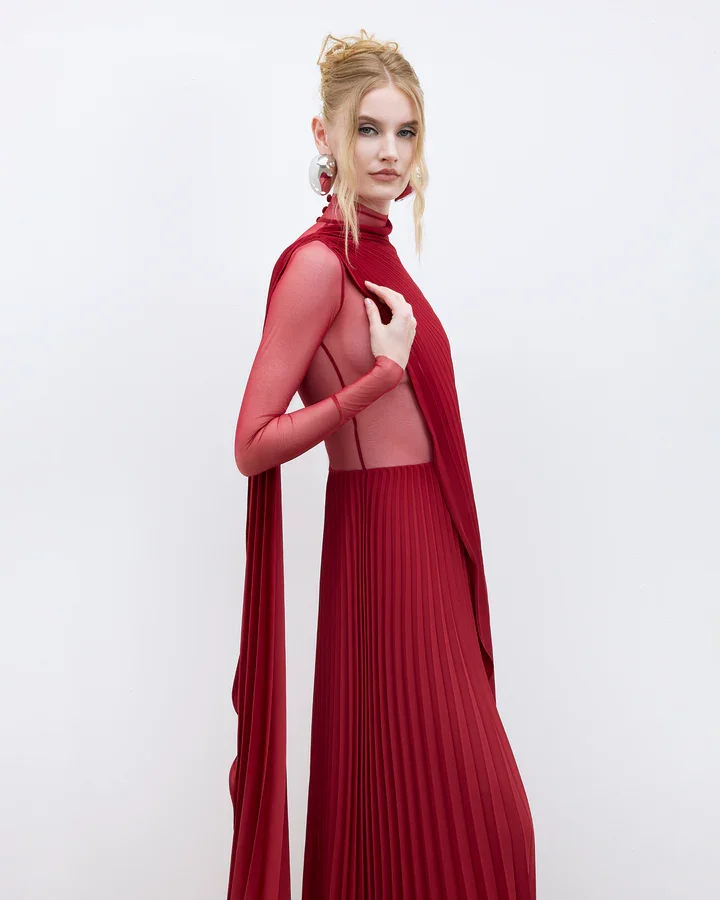 Women Sexy Dresses Evening Dresses Shawl Oblique Collar Pleated Party Prom Dress robe de soirée luxe élégante 2024 فساتين حفلة م