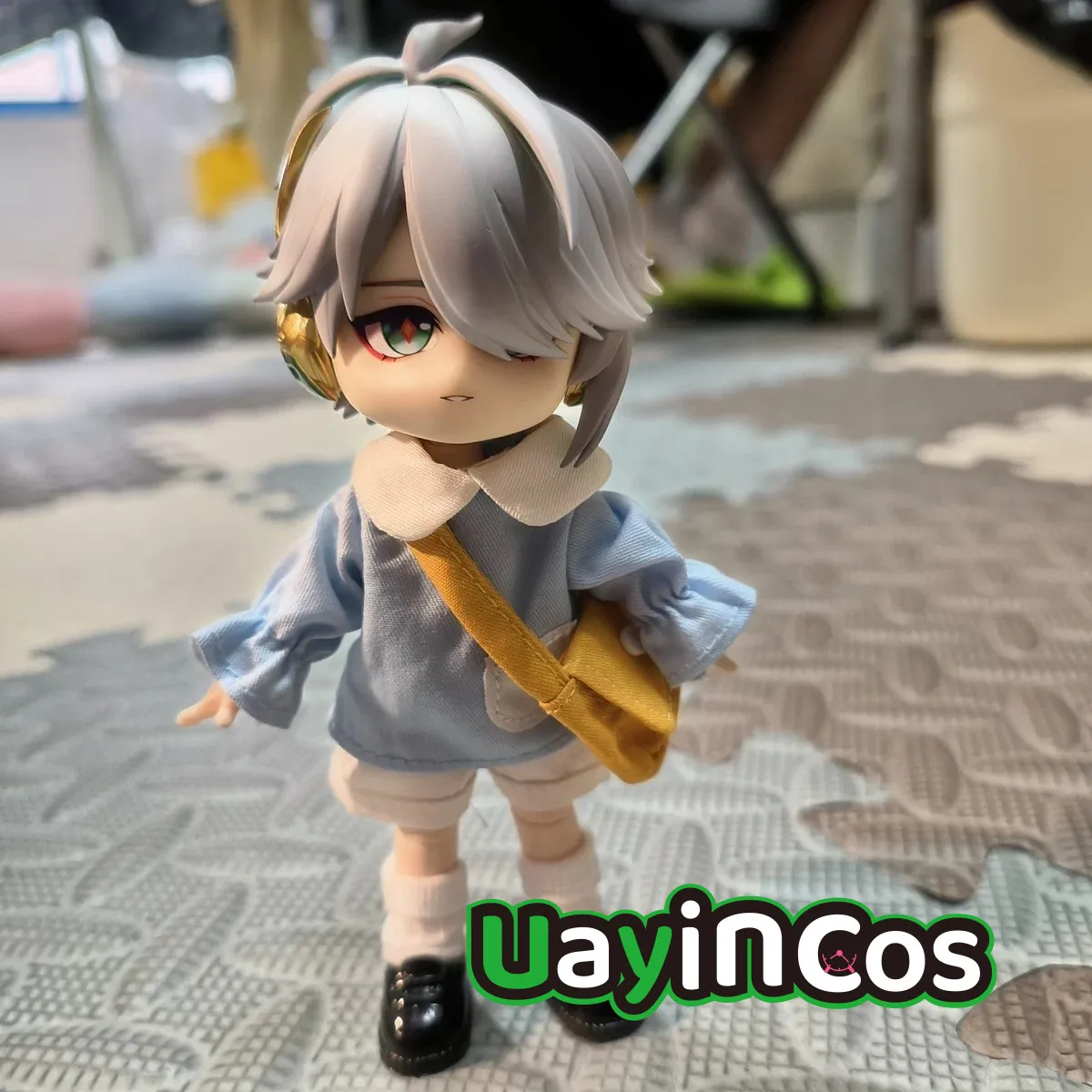 Genshin-Peluca de pelo hecha a mano, impacto Alhaitham ob11 ob22 Gsc BJD, placa frontal desmontable, accesorios para muñecas, juego, figura de Anime, juguete