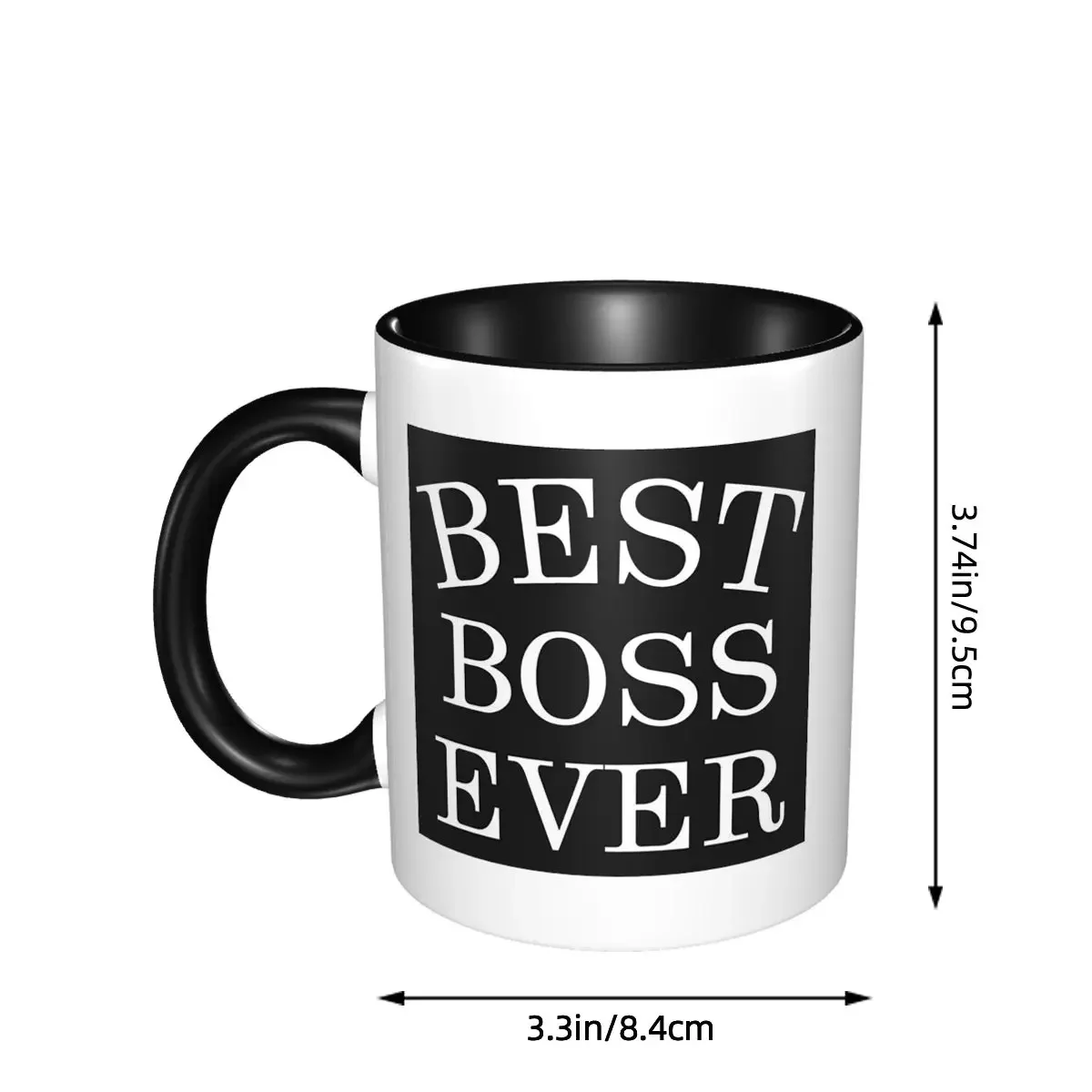 Lady Best Boss Ever Mug Funny Ceramic Coffee Cups Tea Mugs Milk Cup Drinkware Gifts for Friends