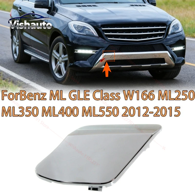Front Bumper Tow Hook Cover Chrome A1668851223 For Mercedes Benz ML GLE Class W166 ML250 ML350 ML400 ML550 2012 2013 2014 2015