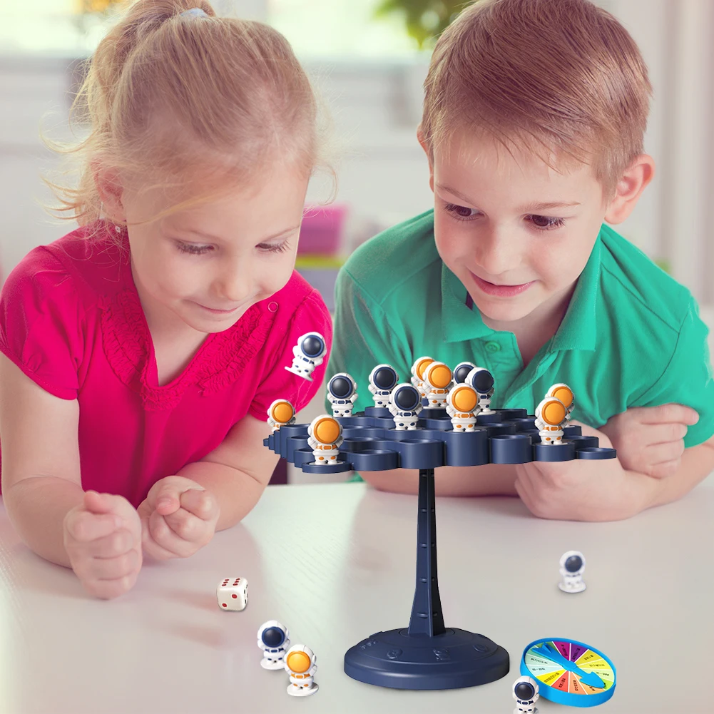 Raumfahrer Balance Baum Spielzeug Kinder pädagogische Montessori Mathe Spielzeug Balancing Board Eltern-Kind-Interaktion Tischs piele