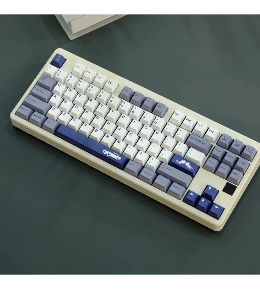 Keycap personalized sublimation process suitable for a variety of mechanical keyboards keycaps 129 keys PBT material
