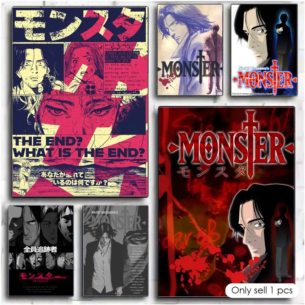 Manga M-Monster Poster Modern PP Paper Wall Art Sticker Minimalist Decorative for Home Wall Decor Gift