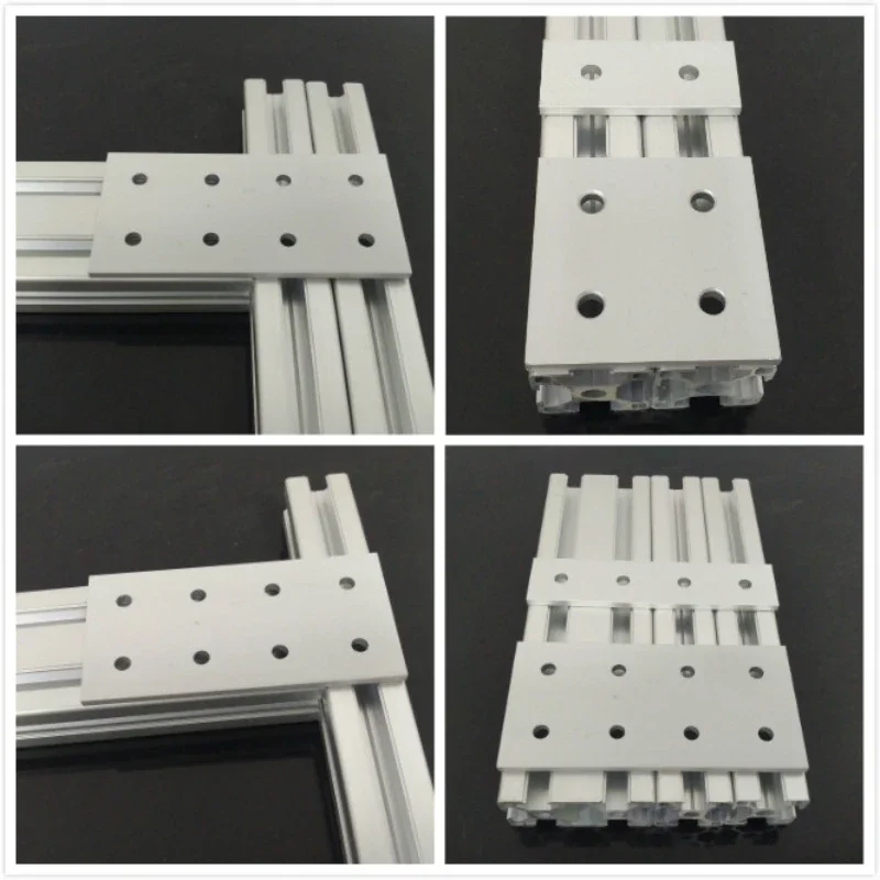 Aluminum profile reinforced one-word connector 2020/3030/4040/45/60/8080 vertical connecting plate