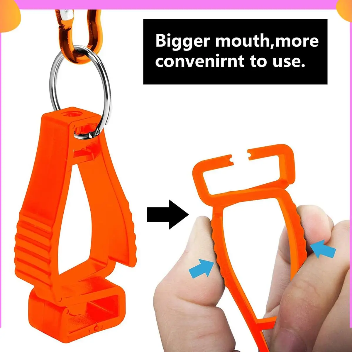 

A23P 10Pcs Glove Clips For Work Glove Holders Glove Belt Clip With Metal Carabiners For Construction Worker Guard Labor