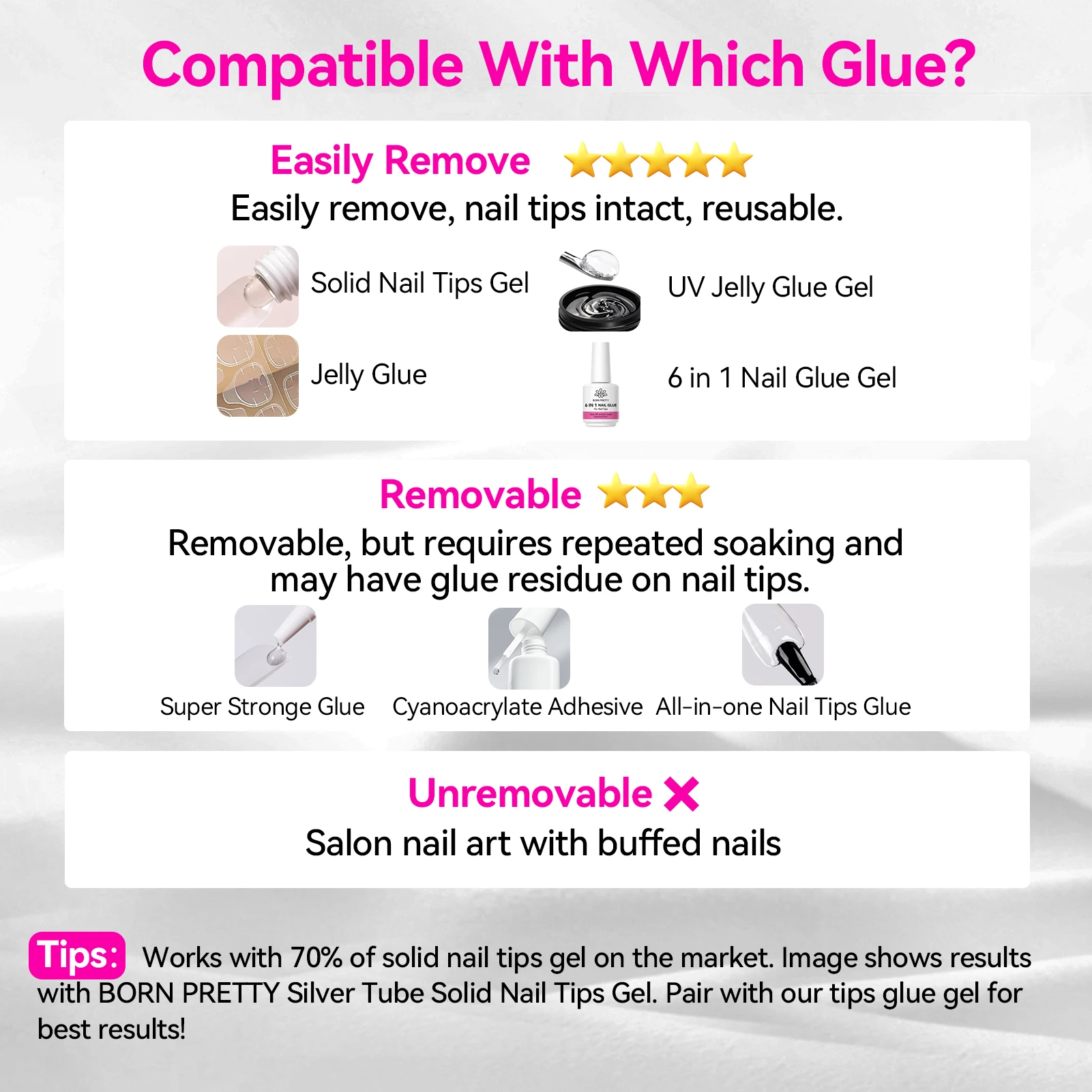 GEBOREN PRETTY Spons Nail Debonder Gel Nagellak 5S Sneller Remover Nagellijm Strass Fake Press On Nails Vloeibare manicure Tool