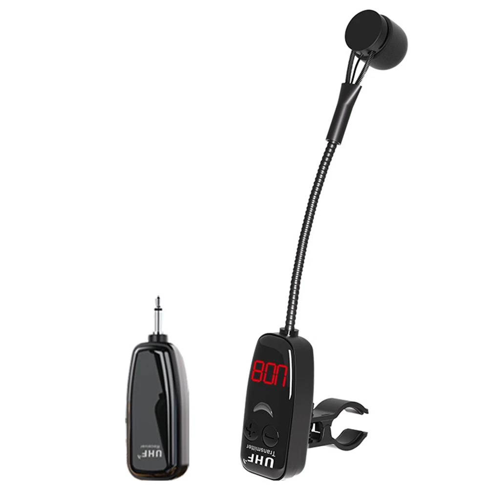 UHF الآلات اللاسلكية ميكروفون استقبال لاسلكي وجهاز إرسال آلة موسيقية ميكروفون لفلوت الكلارينيت