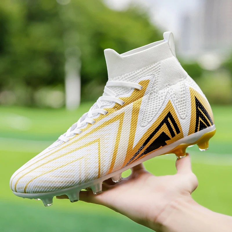 

2025 High Top Football Shoes Predator Elite FG Soccer Shoes Men Shock Absorption Anti-slip Wear-resistant Rubber Outdoor Trainin
